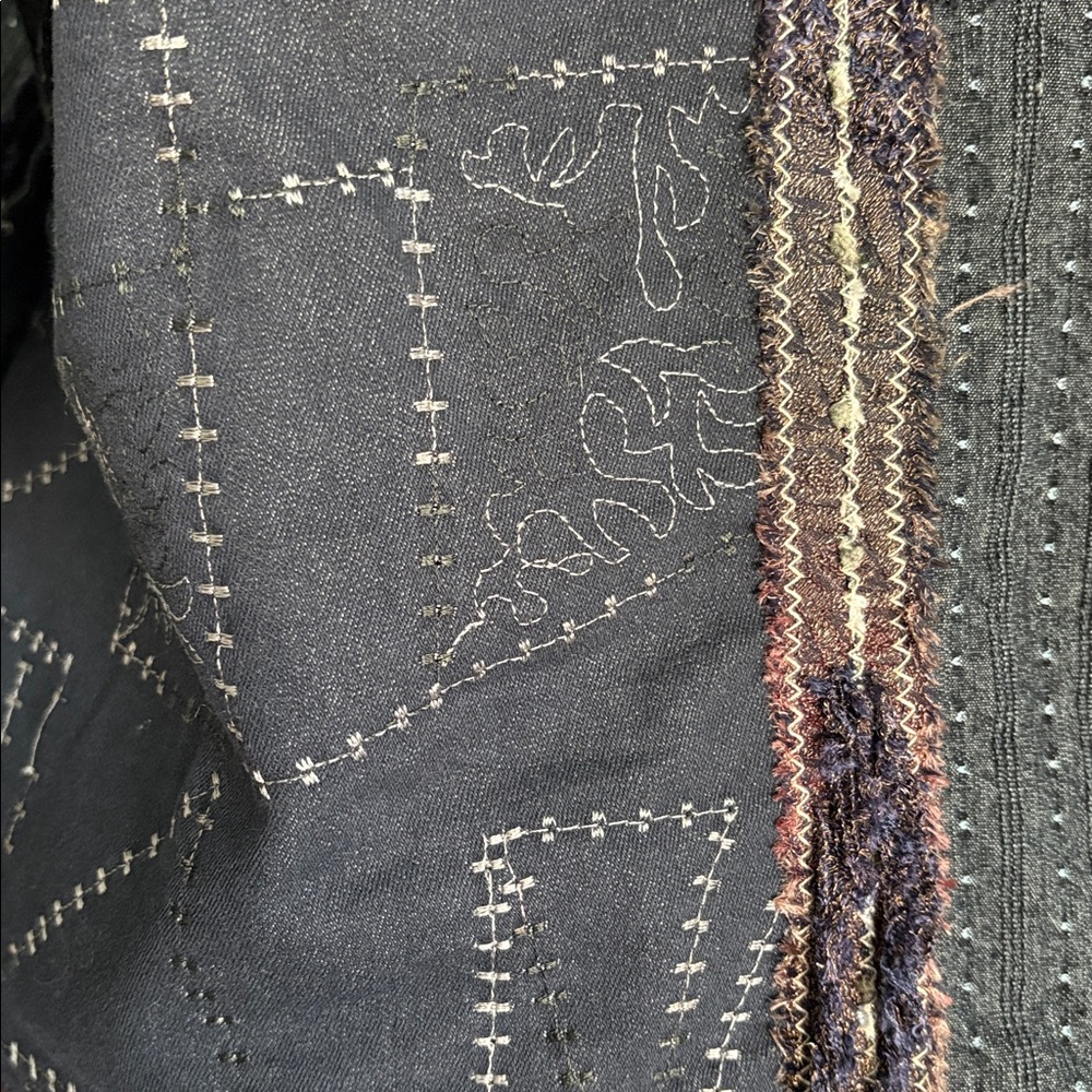 Yak Magik Artisan Boho Patchwork Jacket- Pure Cotton & Silk Fringe- Lagenlook - Picture 13 of 17